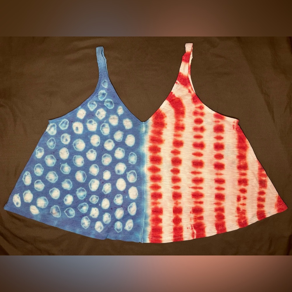 πΊπΈ Free People Intimately Dani Tank πΊπΈ USA American Flag - Picture 5 of 8